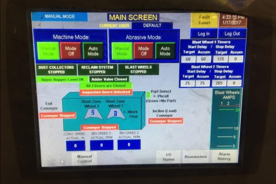 Detailed Pictures of Rosler Rubber Belt Tumble Shot Blast Machine DCMP-5647